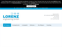 Tablet Screenshot of lorenz-eng.com